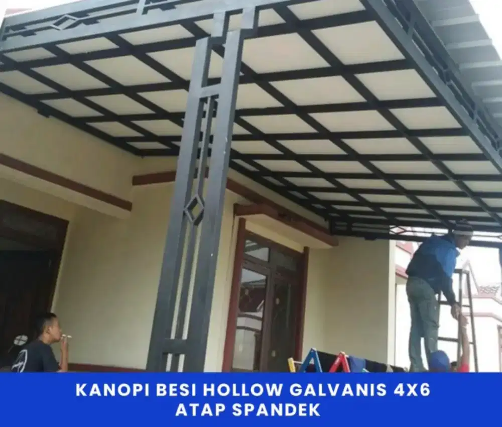 Canopy besi Hollo atap alderon singgel