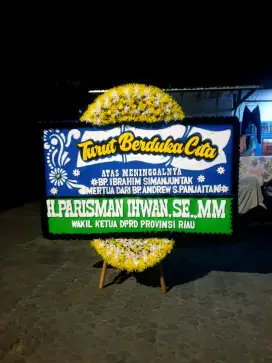 Karangan bunga papan