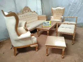 Kursi tamu sofa motif klasik full kayu jati