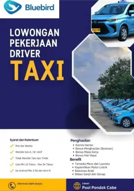 Lowongan driver taksi