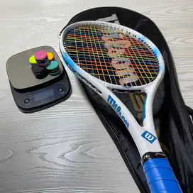 RAKET TENIS WILSON HYPER HAMMER CLASSIC FAIR LADY + SENAR RAINBOW FULL