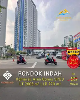 TANAH KOMERSIL IZIN SPBU DI TEROGONG RAYA PONDOK INDAH JAKARTA SELATAN