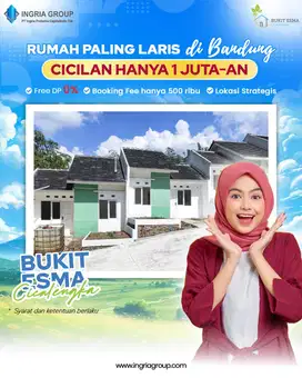 Jarang ada rumah subsidi di cicalengka Cicilan 1 jutaan dkt rancaekek