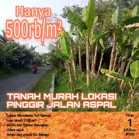 TANAH MURAH LOKASI PINGGIR JALAN ASPAL