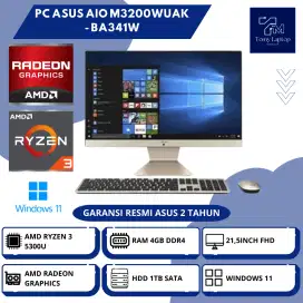 ASUS AIO M3200WUAK AMD RYZEN 3-5300U AMD RADEON RAM4GB HDD1TB 21,5INCH