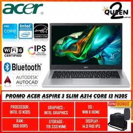 ACER ASPIRE 3 SLIM A314 INTEL I3 N305 8GB 512GB 14.0 FHD WIN11 SILVER