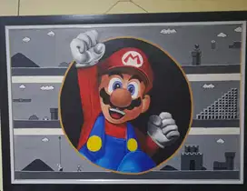 LUKISAN SUPER MARIO BROS theme