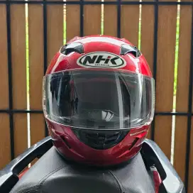 NHK GP1000 Solid Red double visor ukuran L & XL (busa dapat 2)