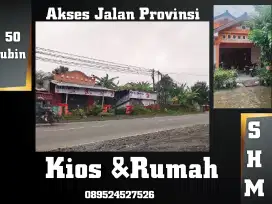 Dijual Cepat rumah dan kios pinggir jalan utama