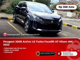 Peugeot 3008 Active 1.6 Turbo Facelift AT Hitam 2022/23 km.22rb