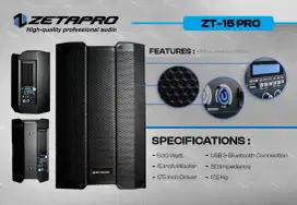 Kredit Speaker Aktif Zetapro 15 inch