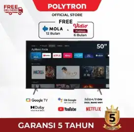 Polytron google tv 50 in garansi 5th