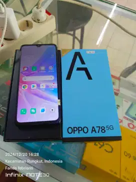 Oppo A78 5G 8/128gb bekas fullset bisa TT