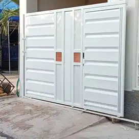pagar rumah plat eser minimalis free pemasangan dan survei