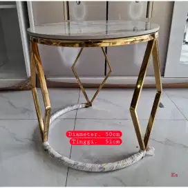Meja Sudut Granit 50cm Meja Kopi Coffee table meja kecil meja Etalase