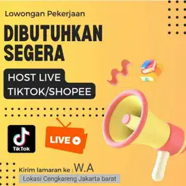 Admin &Host live tiktok olshop shopee streaming lowongan jakarta barat