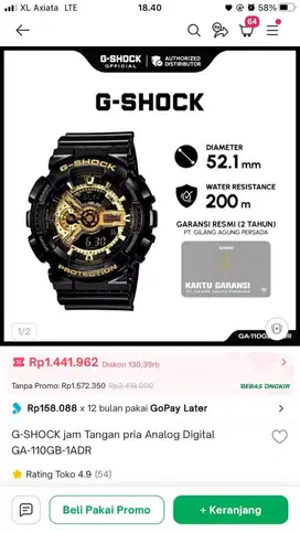 G-shock GA-110GB-1ADR