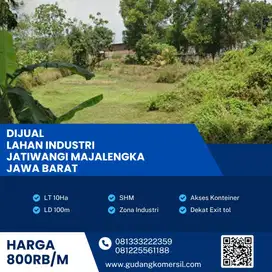 Dijual Lahan Zona Industri,Lokasi Jatiwangi,Majalengka,Luas 10 Ha