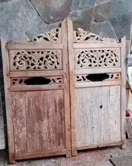 Pintu koboy jati ukir madura