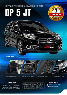 CRV 2.4 PRESTIGE 7 SEATER Limited Edition 2014 Pmk NIK 2013