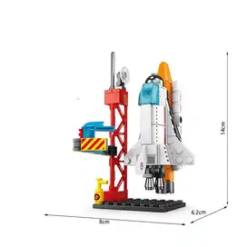 Mainan Pesawat Luar Angkasa Aerospace Rocket 107 Blocks