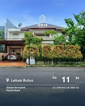 FOR SALE LEBAK BULUS
DALAM KOMPLEK
POSISI HOEK
RUMAH LAMA TERAWAT