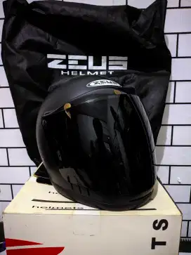 Helm Zeus Zs 816C vintage clasic ukuran L black doff plus visor helem