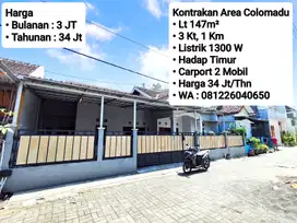 Kontrakan Boleh Bulanan Area Colomadu, Dekat Hotel Alana