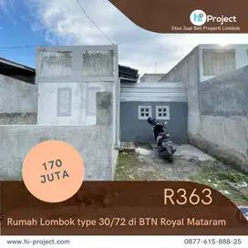 Dijual/Over kredit Rumah type 30/72 M² di BTN Royal Mataram R363