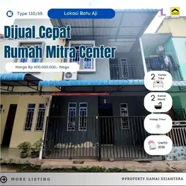 Dijual Rumah  2 Lantai di Batu Aji 

 Komplek Mitra Center