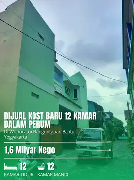 DIJUAL KOST BARU 12 KAMAR DALAM PERUM BANGUNTAPAN, BANTUL YOGYAKARTA