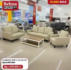 JUAL SOFA SET GARSON 3+2+1 SELMA INFORMA