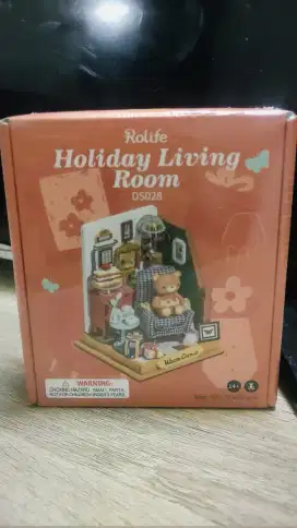 ROLIFE Robotime Rolife Holiday Living Room DIY Miniature House DS028