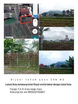 Dijual tanah di batu dekat balaikota among tani