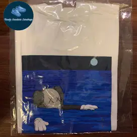 Kaos Uniqlo x Kaws Artbook White Blue Original