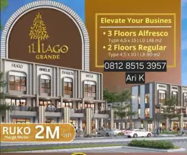 2,1Man RUKO TERMURAH di tengah kota gading serpong IL LAGO GRANDE 2lt