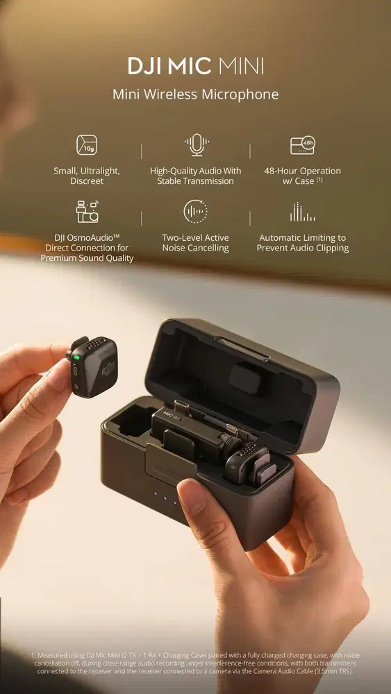DJI Mic Mini (1 TX + 1 RX dan 2TX 1Rx + Charging Base)