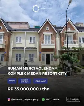 Sewa MURAH Rumah Villa Medan Resort City Merci Johor Cluster Volendam