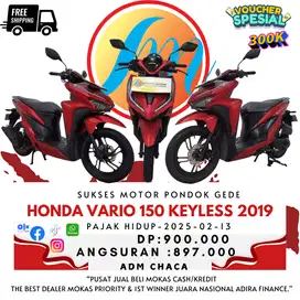 HONDA VARIO 150 KEYLESS 2019 PLAT DKI DP 900