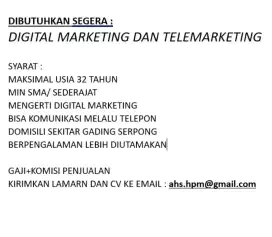 DIGITAL MARKETING DAN TELEMARKETING