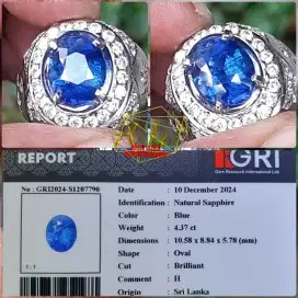 NATURAL BLUE SAPPHIRE SRILANKA 4.37CARAT