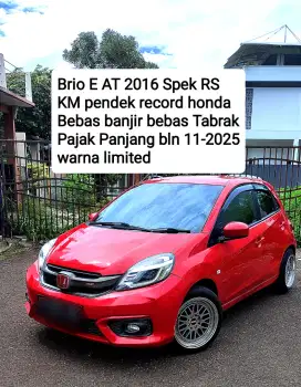 Honda Brio E AT 2016/brio e satya 2016 AT KM low Pajak Panjang 11-2025