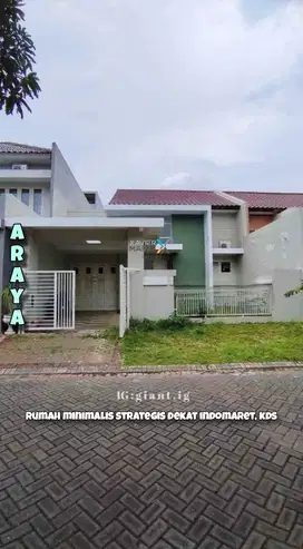 Rumah Minimalis Baru dekat KDS, Indomaret di Araya Malang