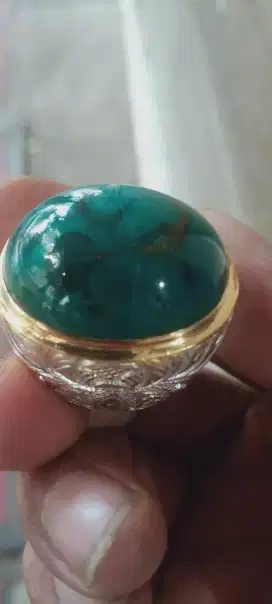 Bacan Doko serat kura dim jumbo ring perak