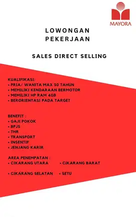 Lowongan kerja sales door to door