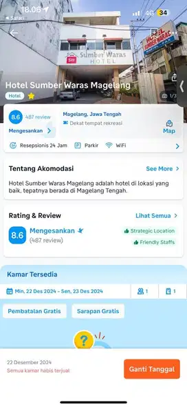 Voucher hotel sumber waras magelang