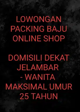 LOWONGAN PACKING ONLINE SHOP