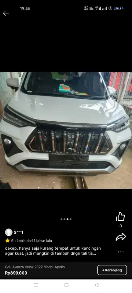 Grill all new veloz 2022 model apolo