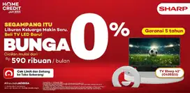 Segampang itu cicilan LED Smart TV Sharp 42 Bunga 0%