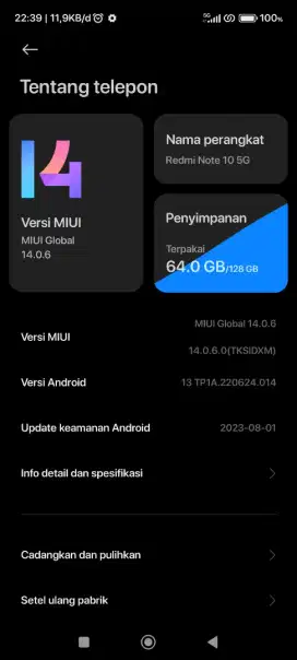 Redmi note 10 5G 8/128 minus